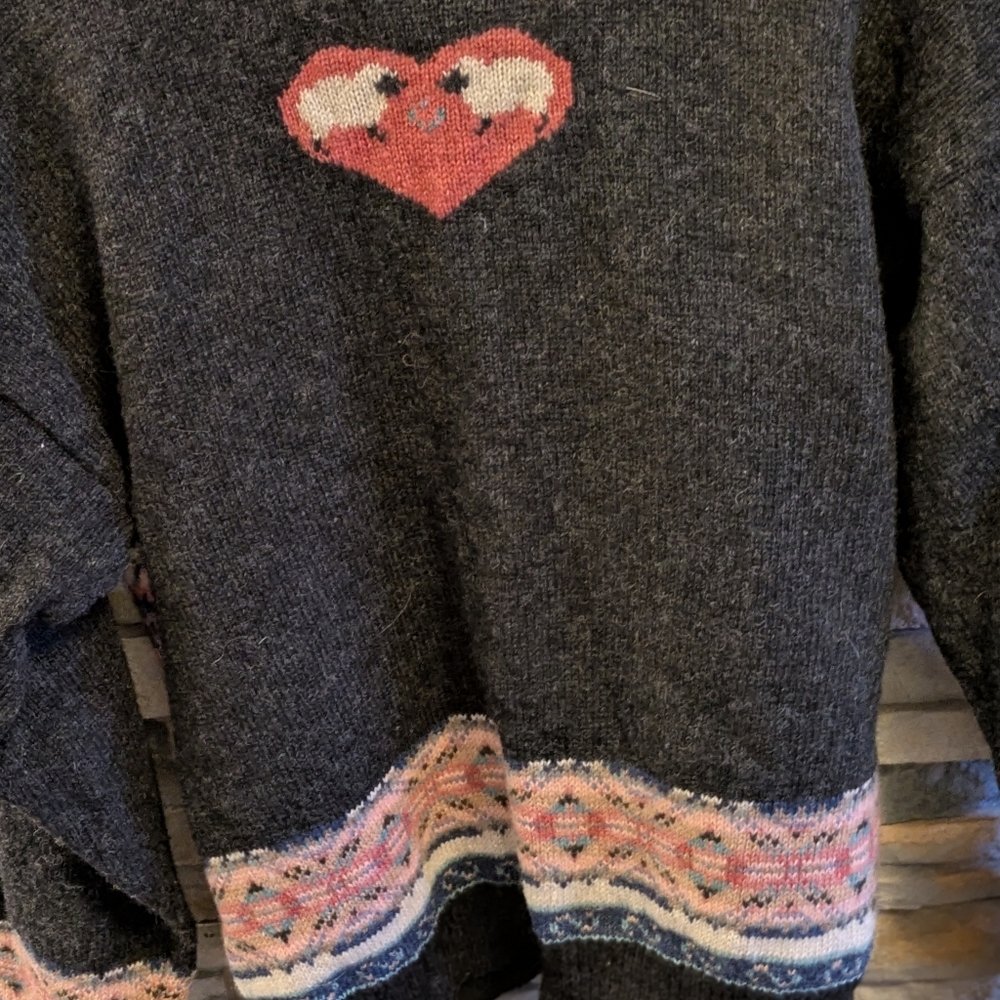 🌿 Vintage Woolrich Sheep Landscape Wool Cardigan 🌿 - Picture 3 of 5